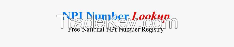 Npi Number Lookup