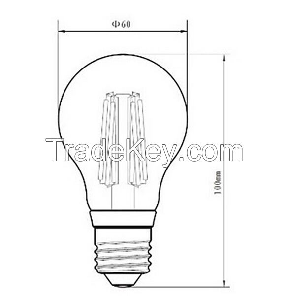 Dimmable E26/E27 6W 600LM WW/CW Globe Bulbs LED Filament Lamp 90-240V