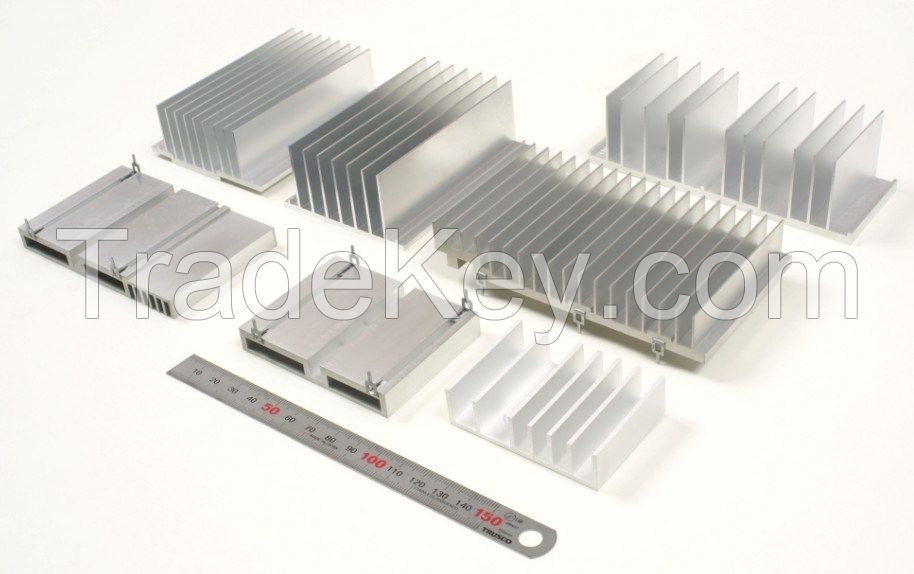 Customized Sand Blasting Heat Sink Aluminum Fan Profile