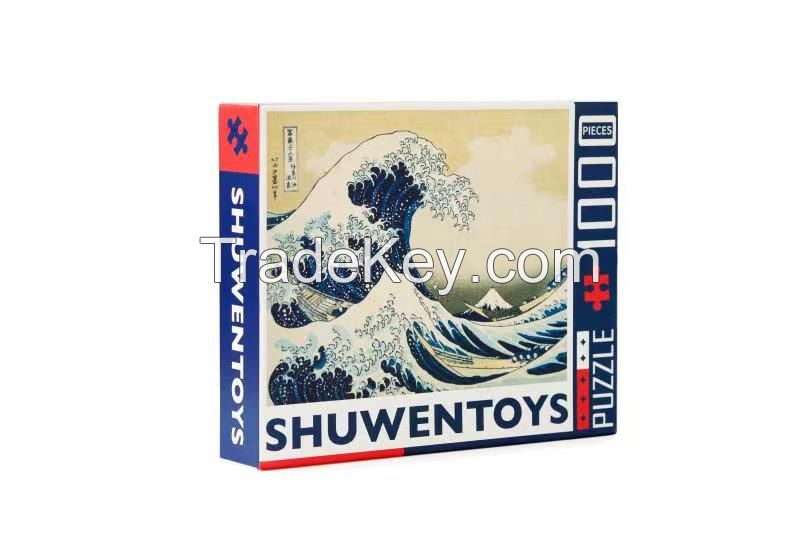 Shuwentoys 1000PCS Great Wave Kanagawa Hokusai Jigsaw Puzzle NEW IN BOX