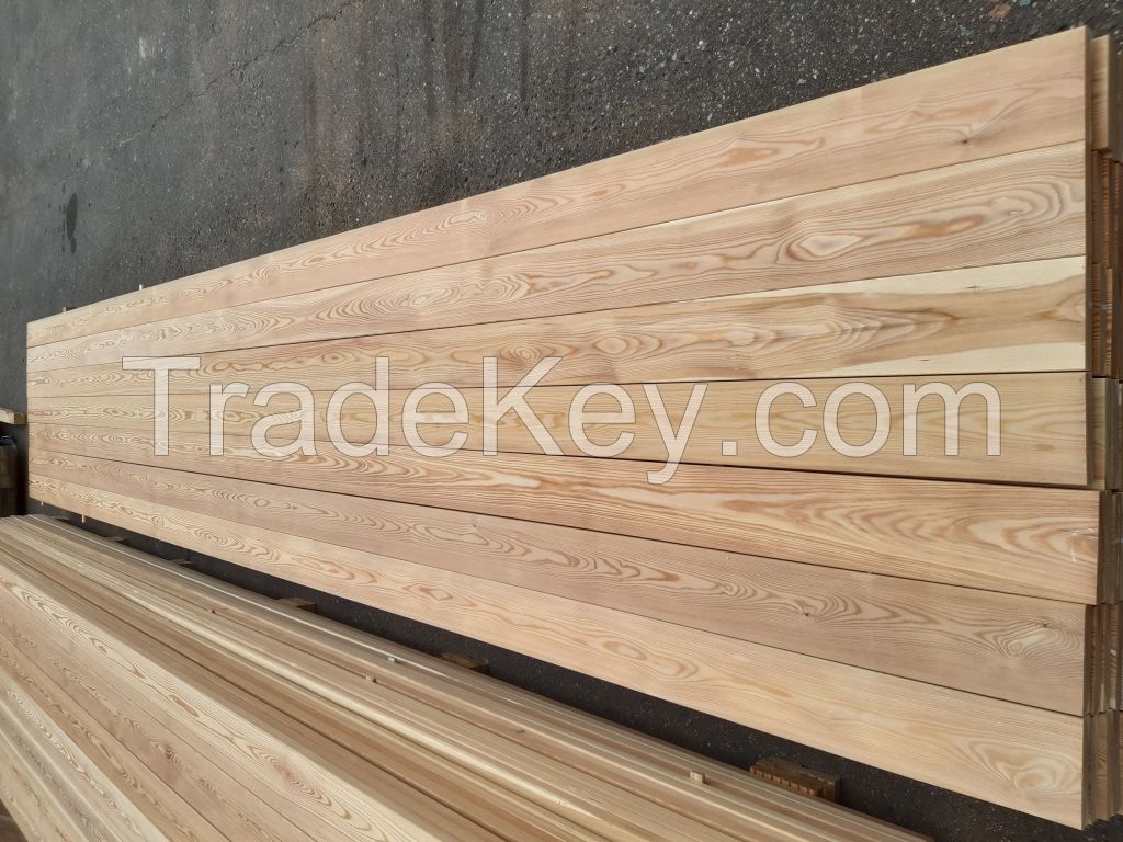 Siberian Larch deck boards  smooth/smooth, grade SF+ 27*140*2100-6000mm