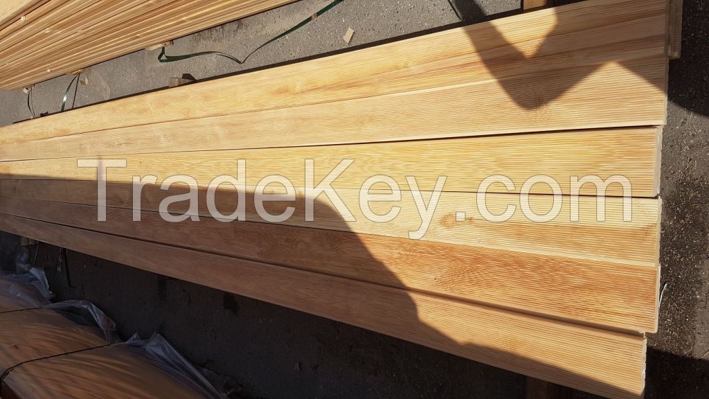 Siberian Larch decking Velvet groove/reeded, grade SF SF+ 27*142*2100-6000mm