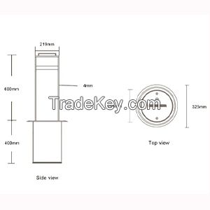 UPARK Heavy Duty Manual Secured Bollard with Reflective Tape Car Parking Removable Bollards