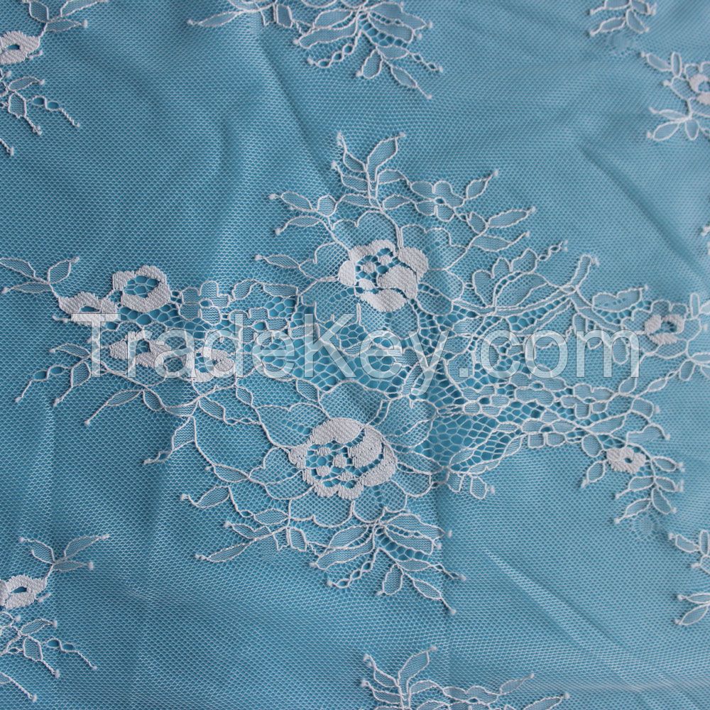 China Keqiao Nylon Hand Cutting Lace Fabric