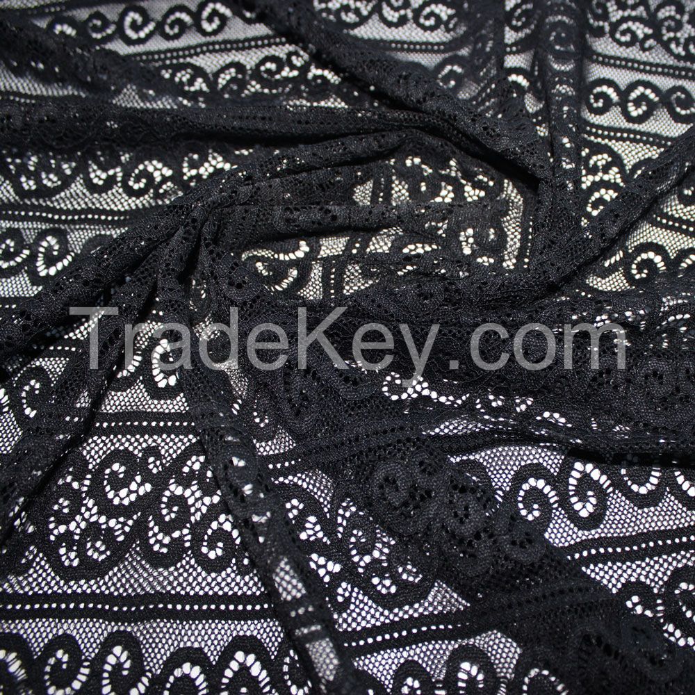 China Nylon Spandex Elastic Spring and Summer Fashionable Lace Fabric