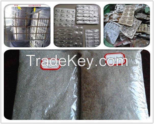  scrap drug capsule plate/Pharmaceutical blister strips recycling machine for pvc plastic