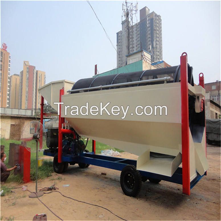 China portable mining trommel screen separator soil sieving machine for sieving