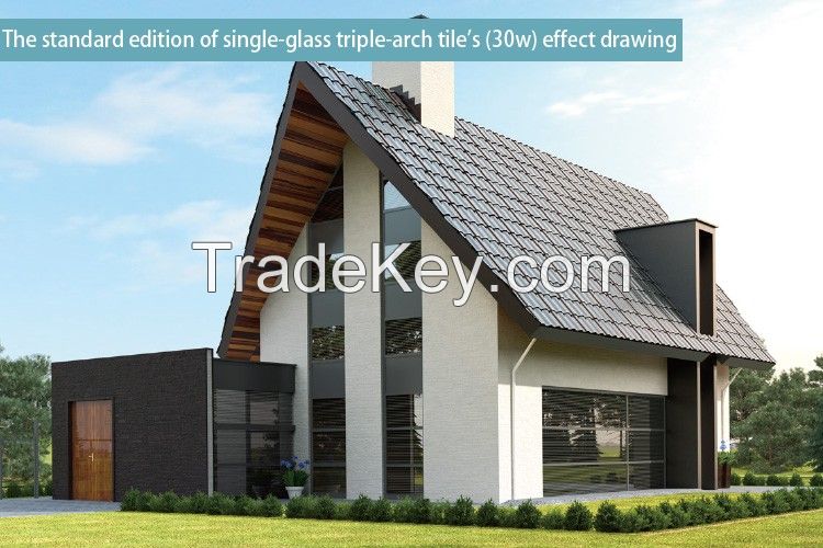 solar roof tile hook new Double-Glass Roof solar tile BIPV roof solar tile silicon solar module roof tile panels prices for solar panels