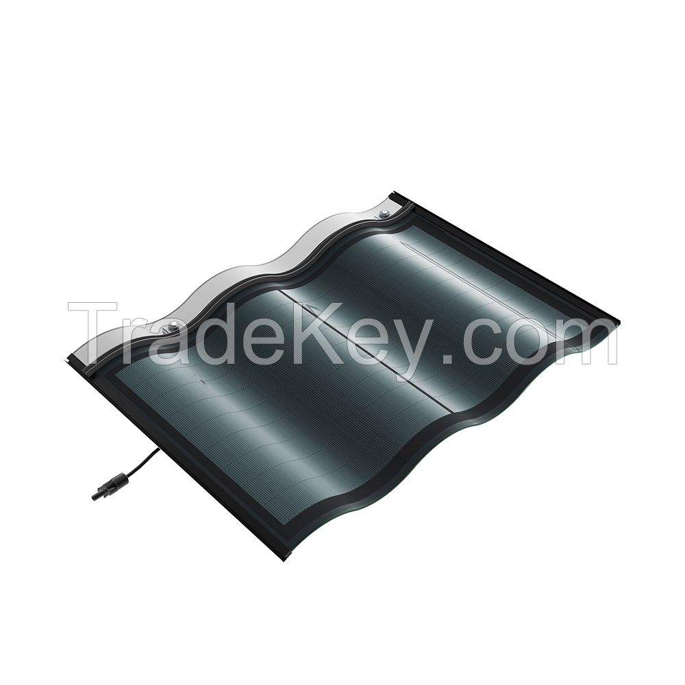 solar roof tile hook new Double-Glass Roof solar tile BIPV roof solar tile silicon solar module roof tile panels prices for solar panels