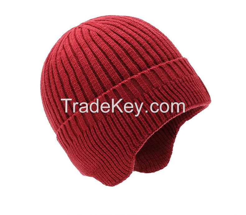 autumn winter thick knitted hat