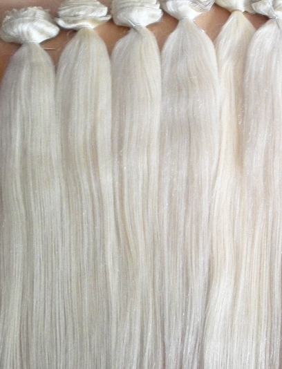 Clip on hair extension,22inches hair,613# colour,