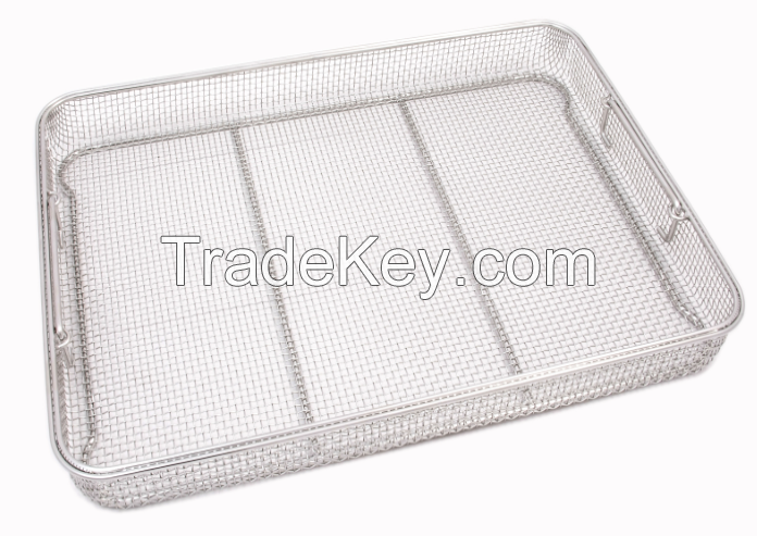 Instrument basket Special sieve baskets made of stainless steel with silicone holders