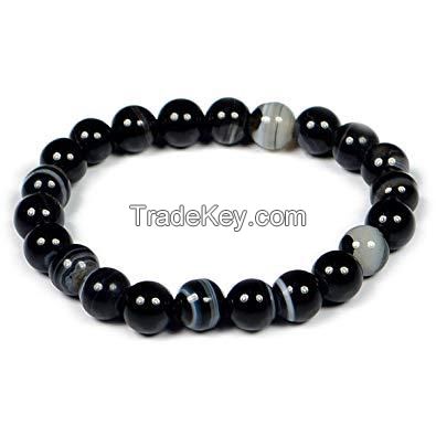 Black Sulemani Agate ( Sulemani Hakik ) Bracelet 