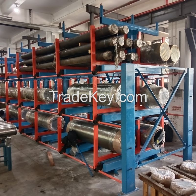 Cantilever Racking system for Round Tube Storage solutions Arms extendable Roll out racks 