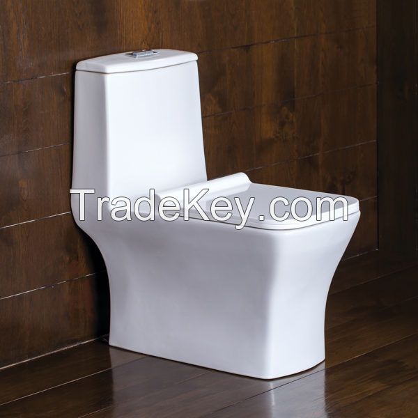 One piece water closet