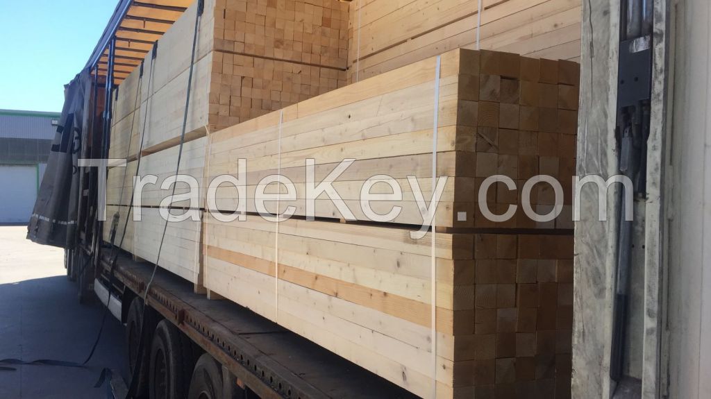 Spruce/Pine sawn Wood Logs in Stock