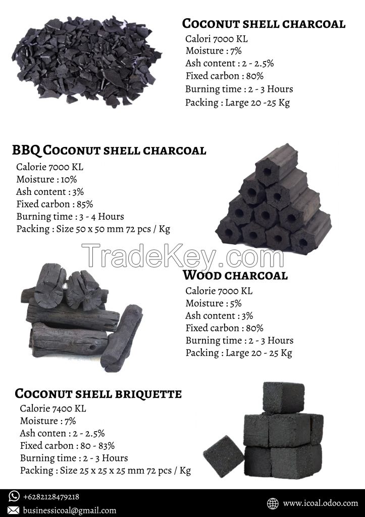 Coconut shell charcoal