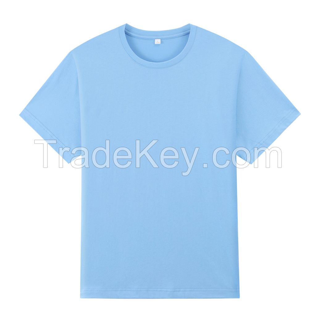 Pure cotton round neck short sleeve t-shirt