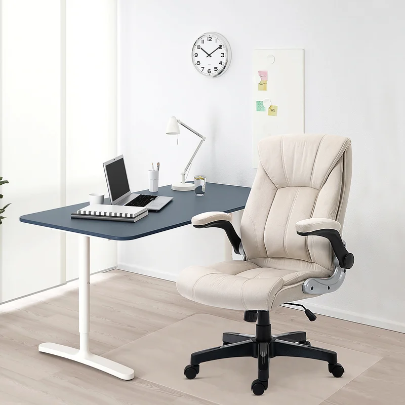 Office Furniture Swivel Office Chair Flip-UP Amrest Leather Office Chair Butterfly Mechanism