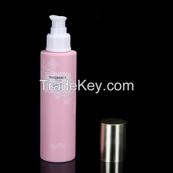 150ml Pink cosmetic plastic skin care packaging lotion pump bottle