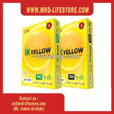 IK Yellow Copy Paper 70gsm, 75gsm, 80gsm (MRD-LIFESTORE.COM)