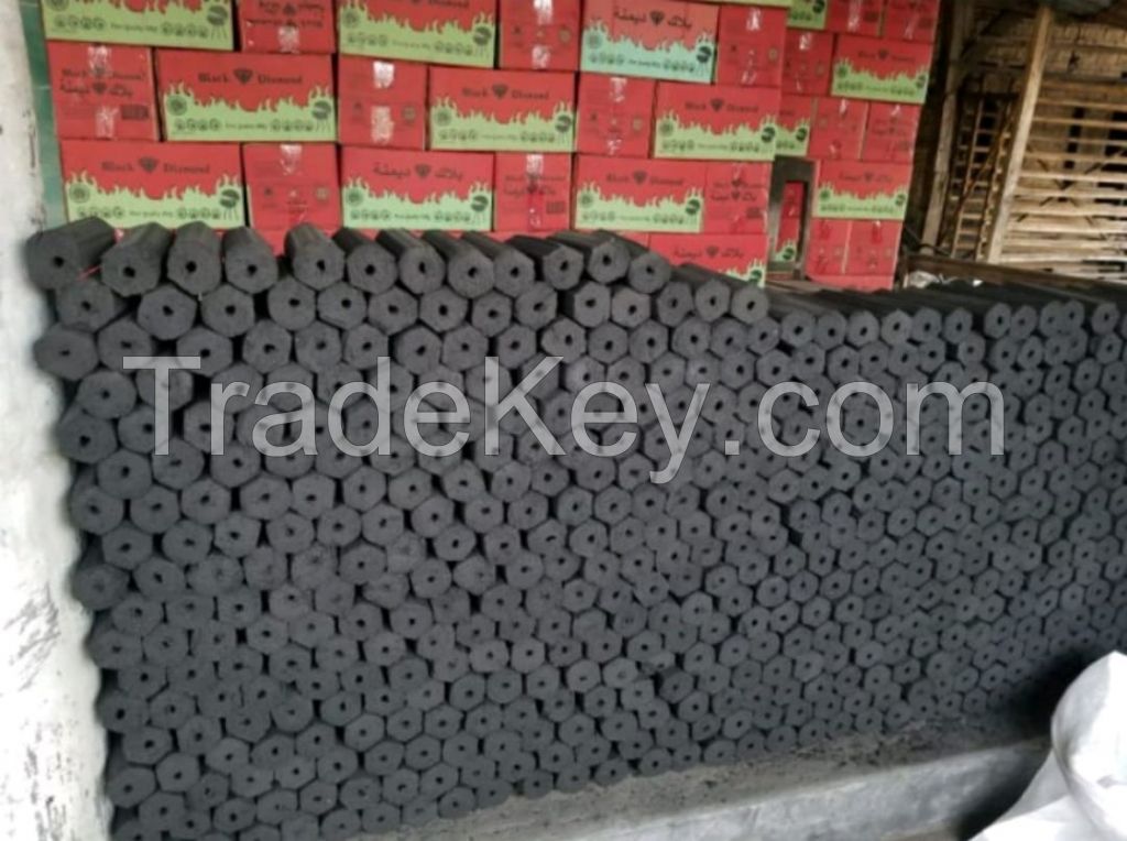 Coconut shell charcoal briquettes