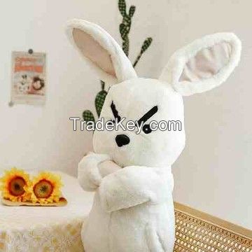 White Stuffed Animals Fearless Bunny Plush Toy