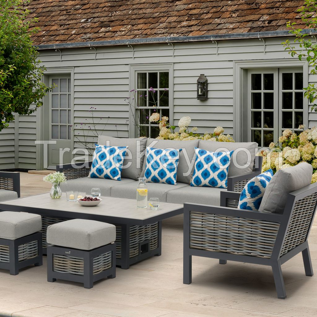 3 Seat Sofa Set with Adjustable Casual Dining Table