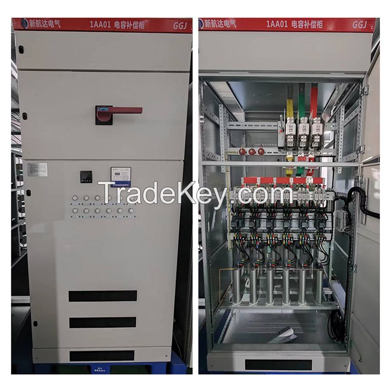 GGJ low voltage reactive power compensation cabinet，Self-healing metallized shunt capacitors with internal fuse, high reliability and efficiency