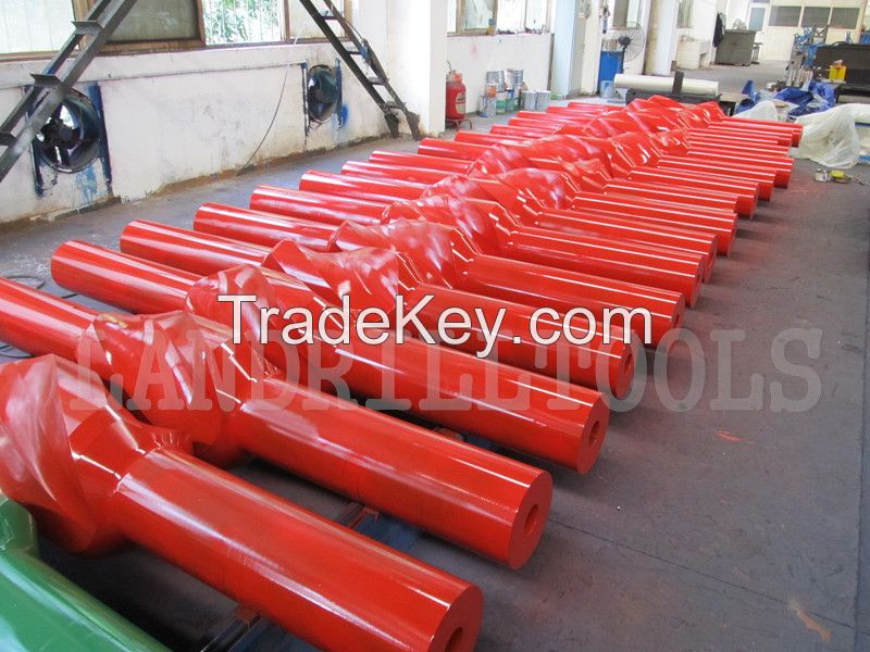 integral spiral blade string drilling stabilizer on oilfield for drilling hole down hole tools