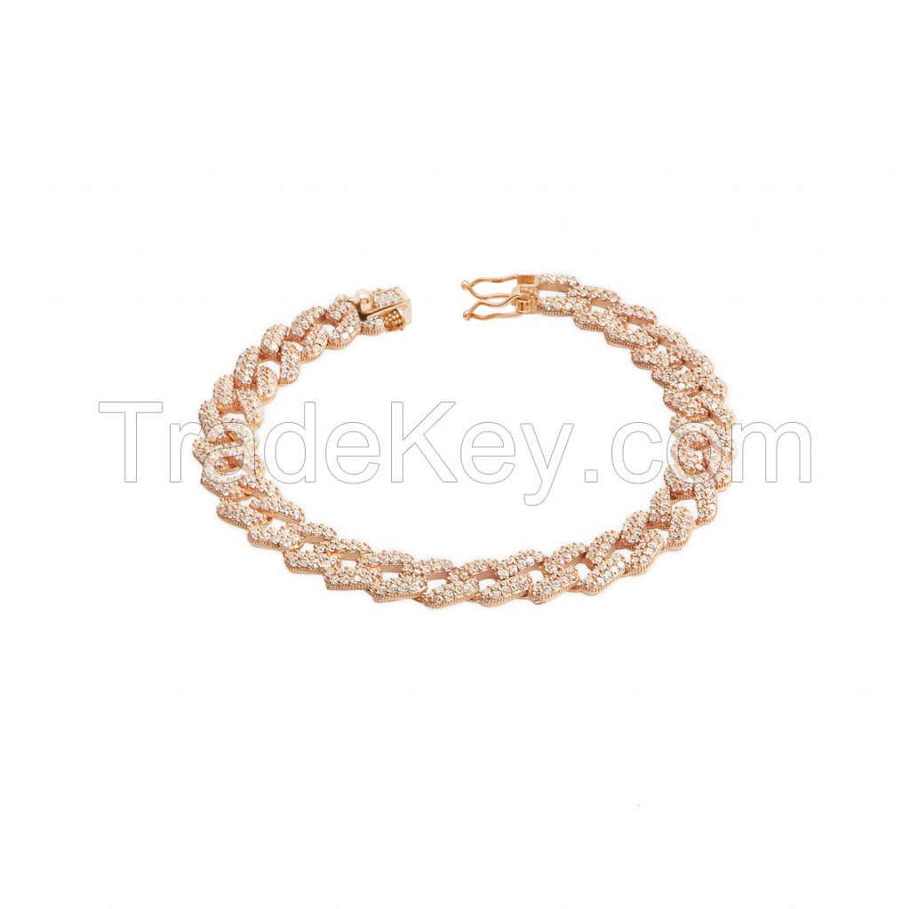 925 Sterling Silver Stone Bracelet