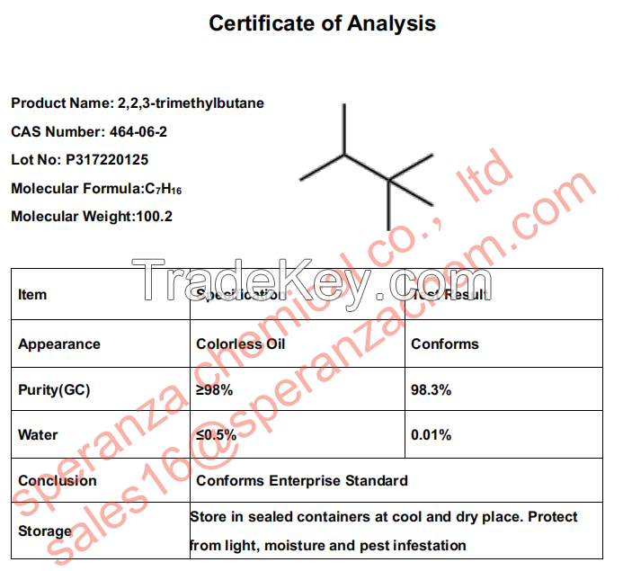 2,2,3-TRIMETHYLBUTANE CAS NO 464-06-2 Purity98%