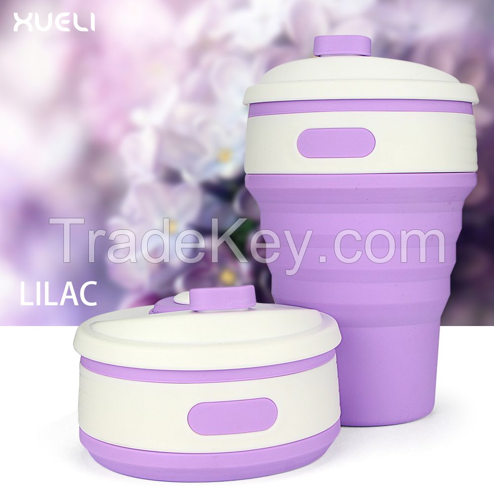 350ml food grade silicone collapsible cup BPA free wholesale OEM