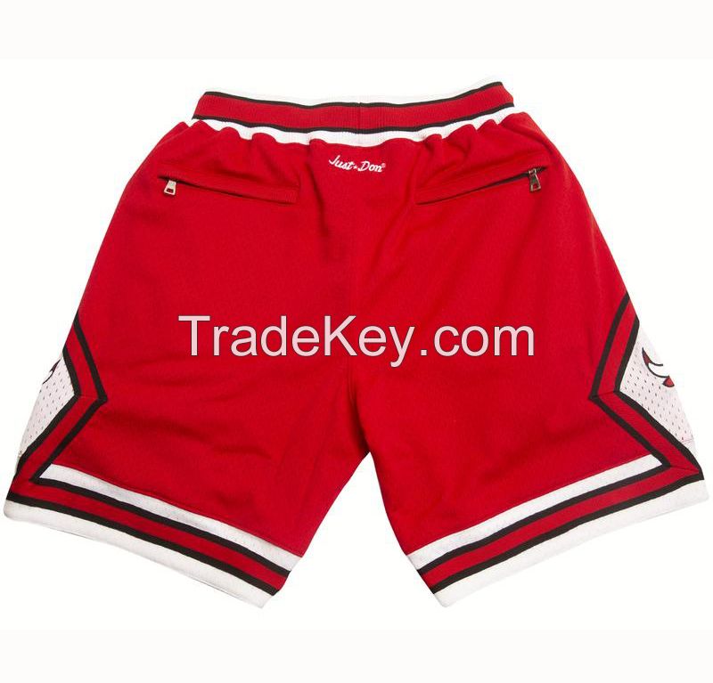 sublimation embroidery tackle twill basketball shorts