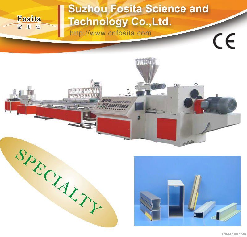 Plastic profile production line