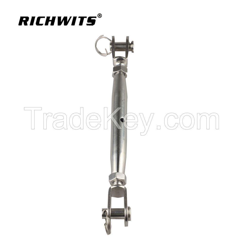 Stainless Steel rigging hardware pipe turnbuckle European Jaw-jaw Close Body Turnbuckle