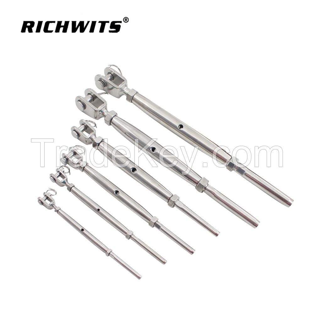 Stainless Steel Wire cable railing closed body Jaw fork pipe turnbuckle swage