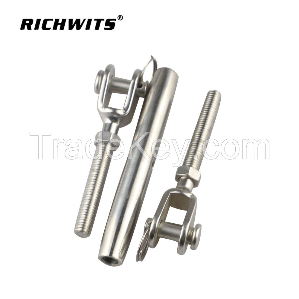 Stainless Steel rigging hardware pipe turnbuckle European Jaw-jaw Close Body Turnbuckle