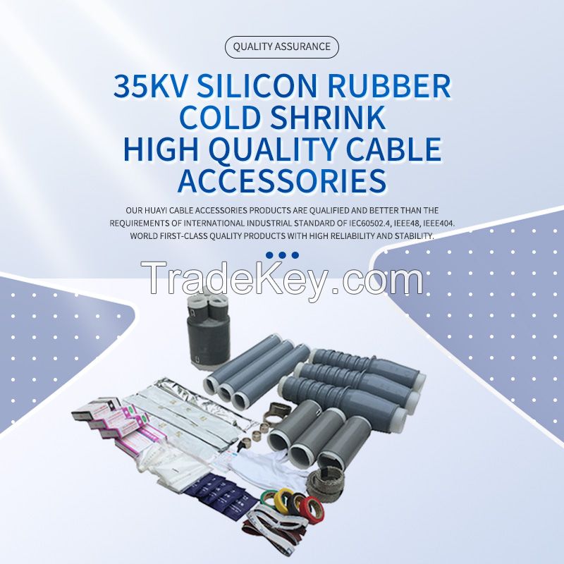 HUAYI-Cable accessories Cold shrink tube Made Of Silicone Rubber insulation And Sealing For cable 35kV silicone rubber cold shrinkable high-quality cable accessories 35kv$45-400