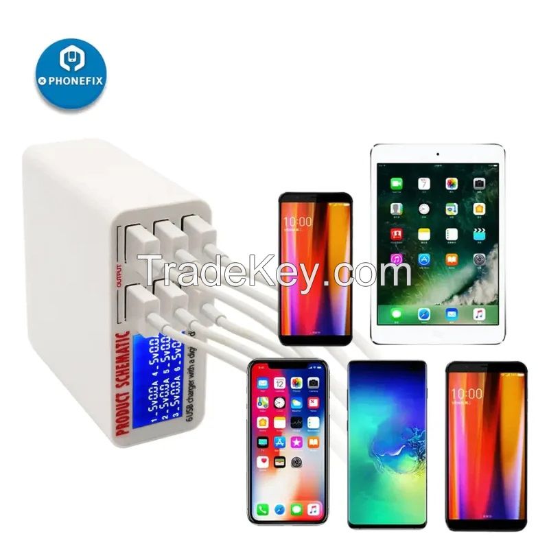 6 Ports Charging Station Fast Charger For iPhone iPad Charge Hub