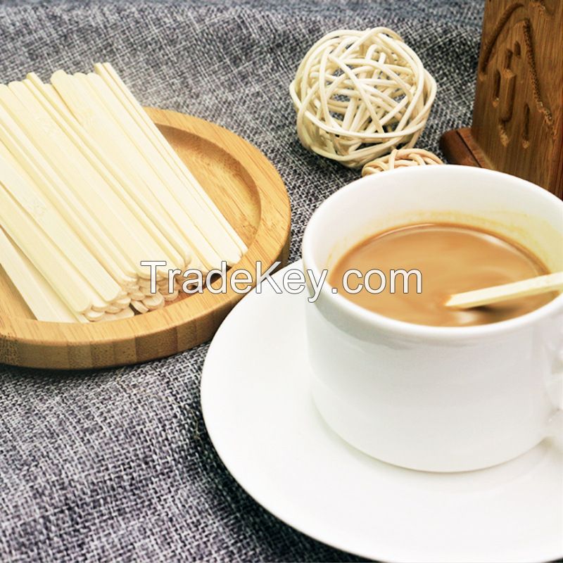 One-time wooden mixing stick coffee stick with honey stick spoon and solid wood hot drink stirring stick coffee stick.Ordering products can be contacted by mail.