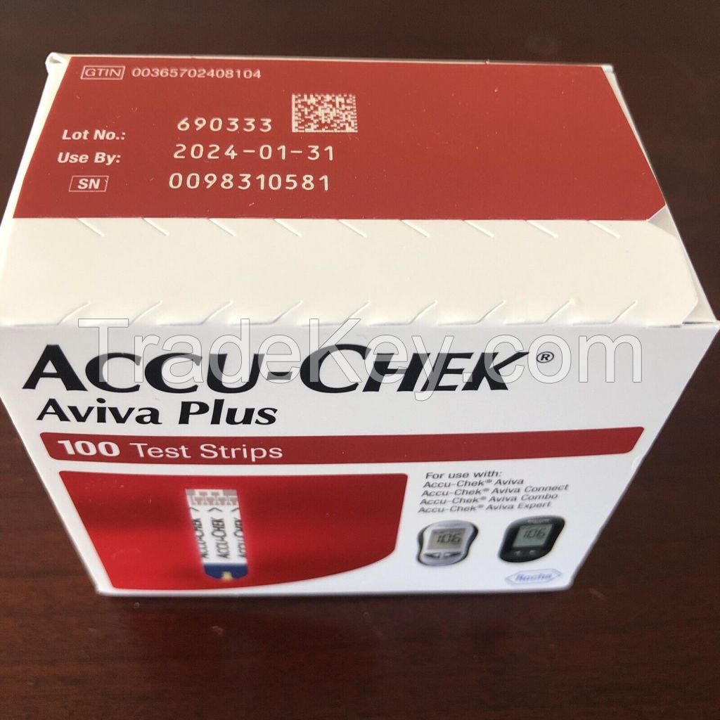 Accu-Chek Aviva Plus Diabetic Glucose Test Strips 100ct