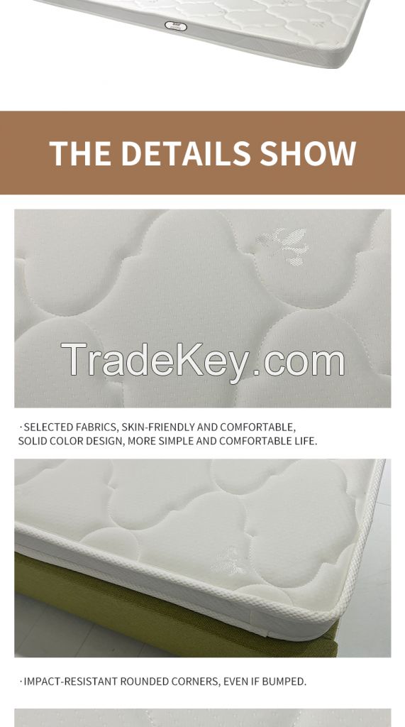 Spring mattress Apartment rental special 8cm thick double bed hard coconut natural latex Simmons mattress