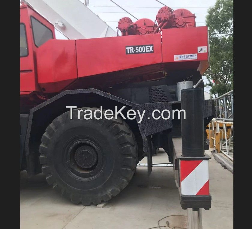 Tadano 50ton used rough terrain crane tadano TR-500EX 4 big wheels crane