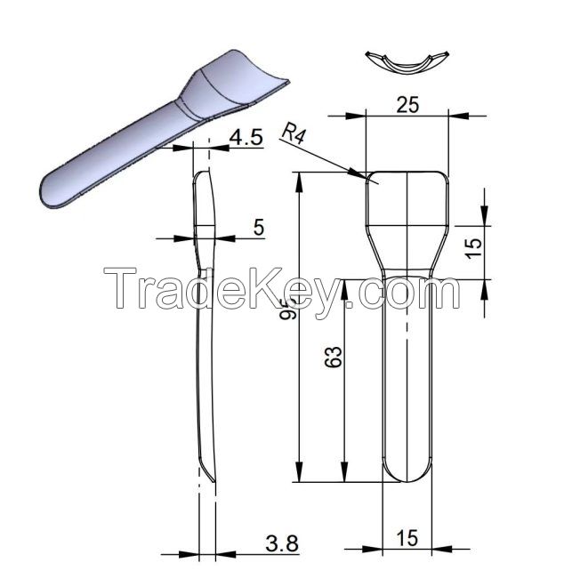 Disposable Biodegradable Eco Friendly Compostable Peper Gelato Spoon Ice Cream 