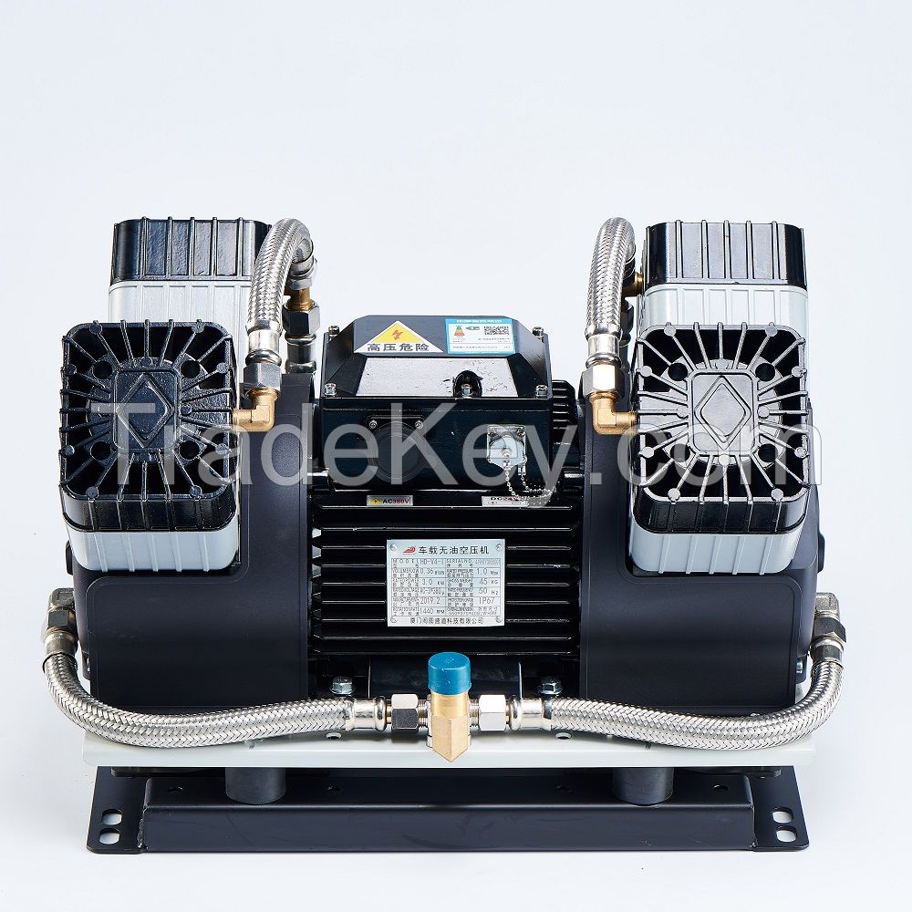 V4 vehicle oil-free air compressor