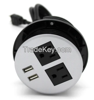 Us Round Power Outlet with USB Port