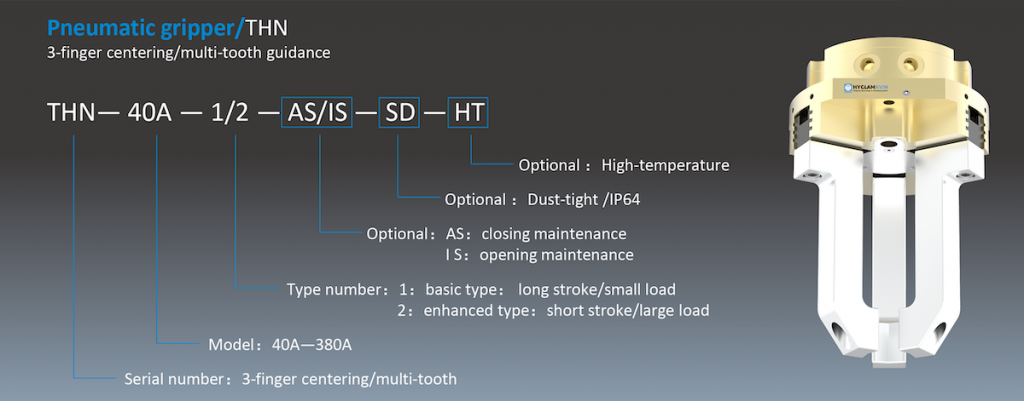 3 Jaw Parallel Gripper, Multi-tooth Guidance THN