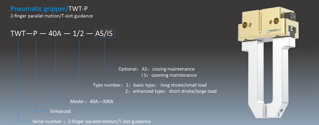 2 Jaw Parallel Gripper, T-slot  Guidance TWT-P series
