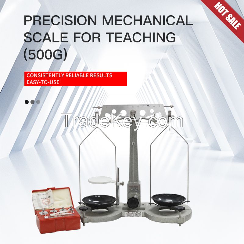 Mechanical Balance Scale Double Pan Balance Scale Balance Tray Table Scale for Laboratory School Physics Teaching Supplies (500g)